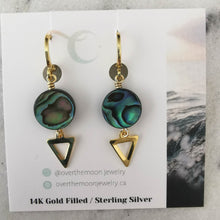 Load image into Gallery viewer, Geometric Abalone Huggies