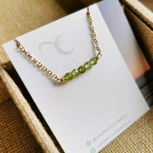 Load image into Gallery viewer, Peridot Bar Necklace
