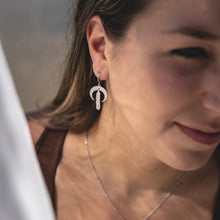 Load image into Gallery viewer, Crescent Moon Earrings - Silver