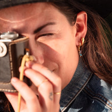 Load image into Gallery viewer, Abalone Moon Earrings