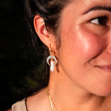 Load image into Gallery viewer, Crescent Moon Earrings - Silver