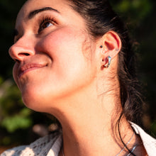 Load image into Gallery viewer, Snake Hoops - Silver