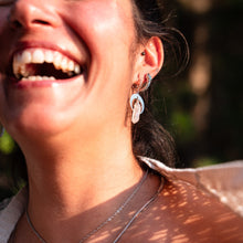 Load image into Gallery viewer, Crescent Moon Earrings - Silver