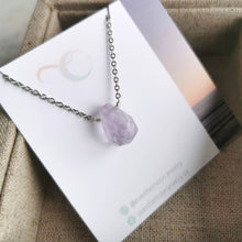 Load image into Gallery viewer, Amethyst Faceted Drop Necklace