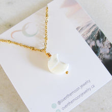 Load image into Gallery viewer, Mother Of Pearl Moon Necklace