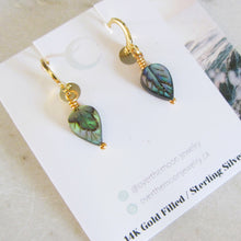 Load image into Gallery viewer, Abalone Leaf Huggies