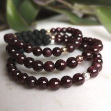 Load image into Gallery viewer, Garnet Essential Oil Diffuser Bracelet