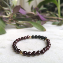 Load image into Gallery viewer, Garnet Essential Oil Diffuser Bracelet