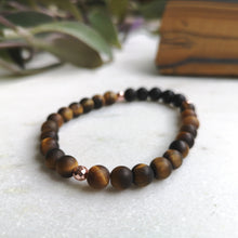 Load image into Gallery viewer, Tiger's Eye Essential Oil Diffuser Bracelet