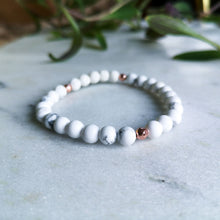 Load image into Gallery viewer, Howlite Essential Oil Diffuser Bracelet