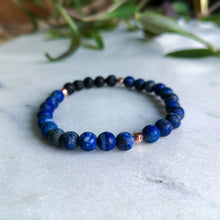 Load image into Gallery viewer, Lapis Lazuli Essential Oil Diffuser Bracelet