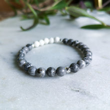 Load image into Gallery viewer, Grey Jasper Essential Oil Diffuser Bracelet
