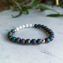 Load image into Gallery viewer, Rainbow Druzy Essential Oil Diffuser Bracelet