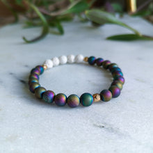 Load image into Gallery viewer, Rainbow Druzy Essential Oil Diffuser Bracelet