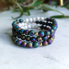 Load image into Gallery viewer, Rainbow Druzy Essential Oil Diffuser Bracelet