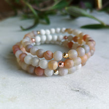 Load image into Gallery viewer, Peach Druzy Essential Oil Diffuser Bracelet