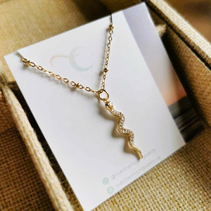 Mini Snake Necklace - Gold