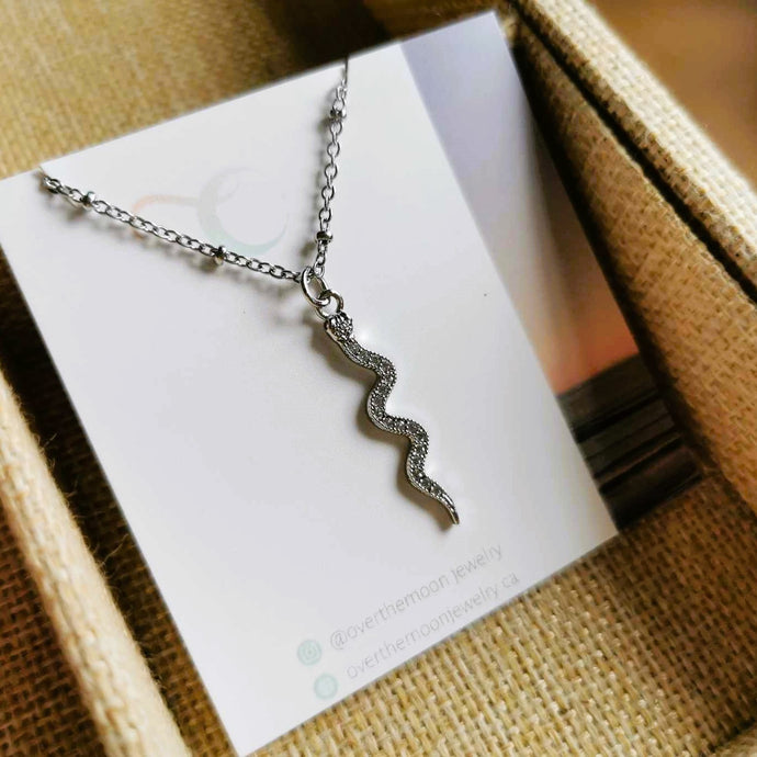 Mini Snake Necklace - Silver