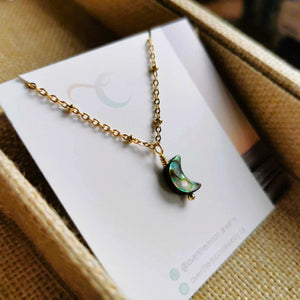 Abalone Moon Necklace