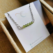 Load image into Gallery viewer, Peridot Bar Necklace