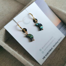 Load image into Gallery viewer, Abalone Moon Earrings