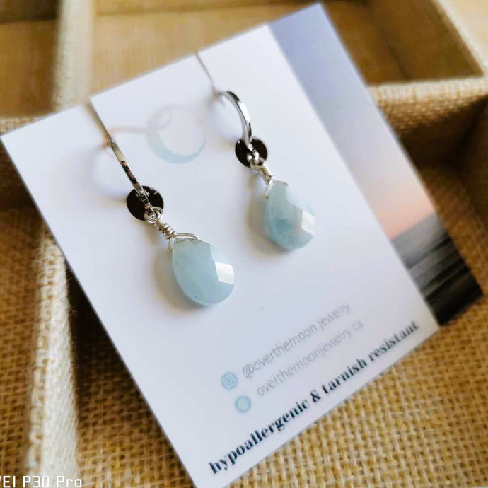 Aquamarine Drop Earrings