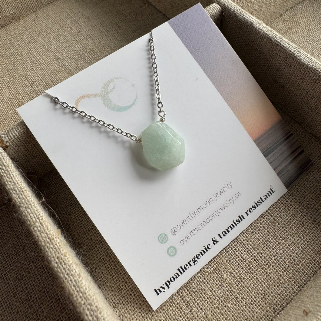 Aquamarine Necklace - Silver