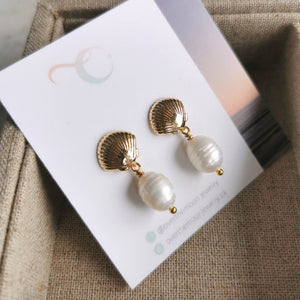 Mermaid Studs - White Pearl