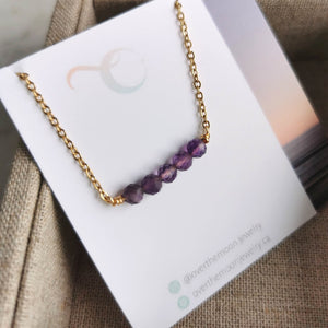 Amethyst Bar Necklace