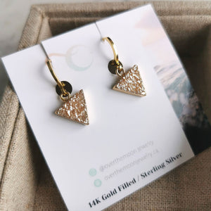 Druzy Trinity Earrings - Champagne