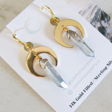 Load image into Gallery viewer, Crescent Moon Earrings - Indigo