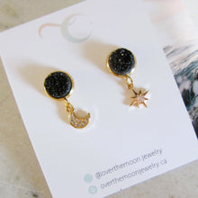 Load image into Gallery viewer, Geode Studs - Black