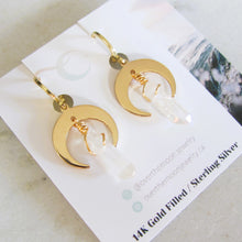 Load image into Gallery viewer, Crescent Moon Earrings -White
