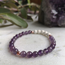 Load image into Gallery viewer, Amethyst Essential Oil Diffuser Bracelet