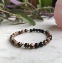 Load image into Gallery viewer, Rhodonite Essential Oil Diffuser Bracelet