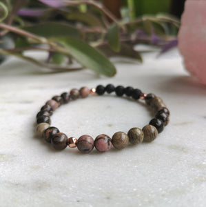 Rhodonite Essential Oil Diffuser Bracelet