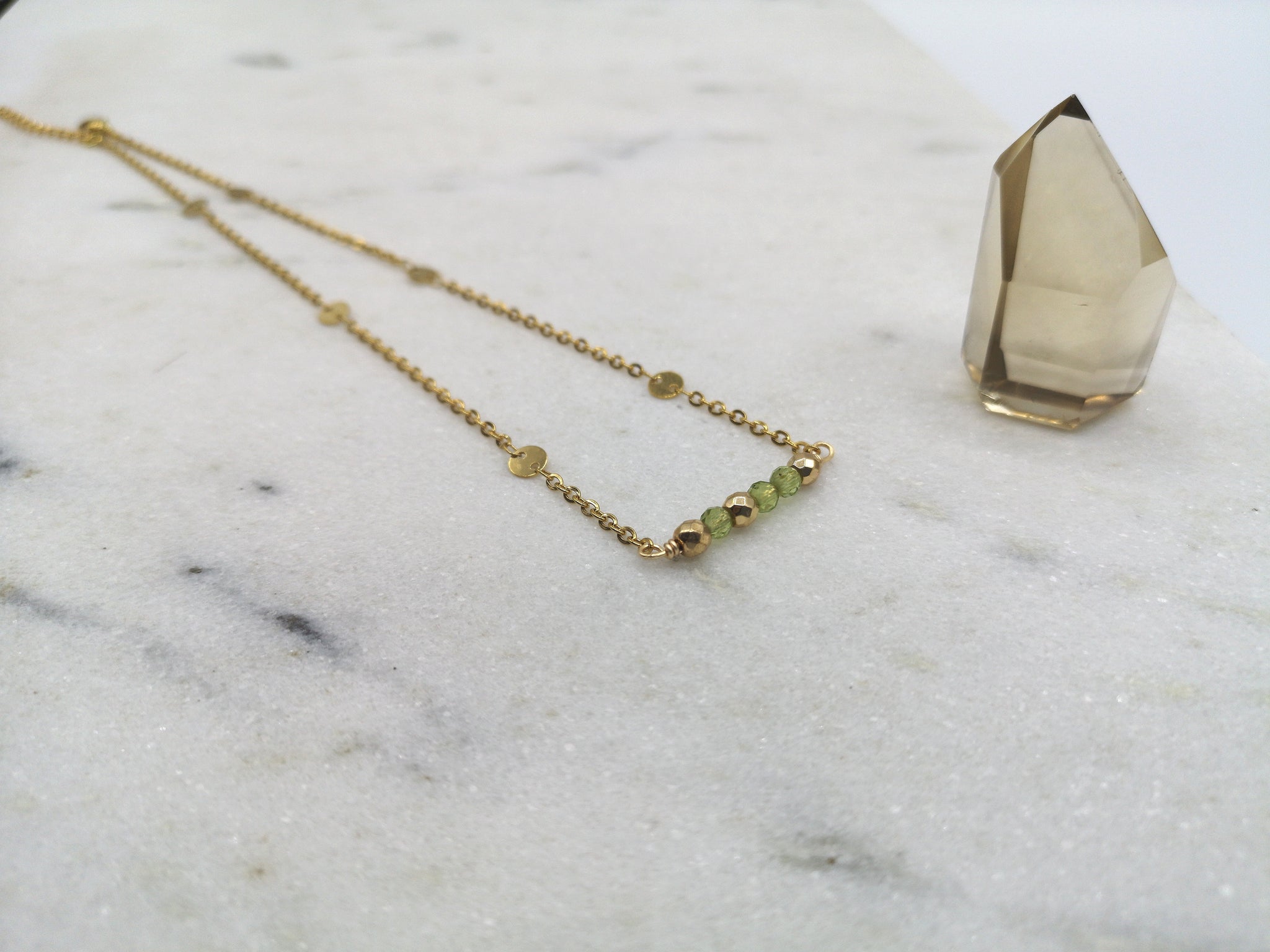 Peridot Necklace - August Birthstone – Over The Moon