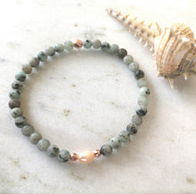 Load image into Gallery viewer, Kiwi Jasper &amp; Pearl Anklet
