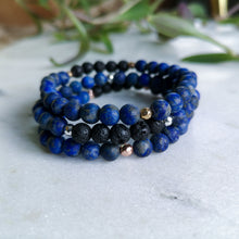 Load image into Gallery viewer, Lapis Lazuli Essential Oil Diffuser Bracelet