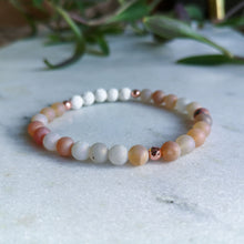 Load image into Gallery viewer, Peach Druzy Essential Oil Diffuser Bracelet